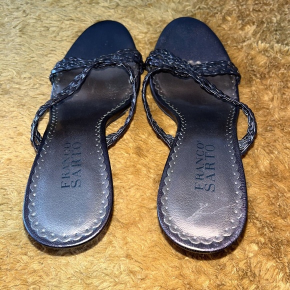 Franco Sarto L-GLEAN Women's Heels Leather Slip-On X Style Strap Glazed … - Picture 3 of 7